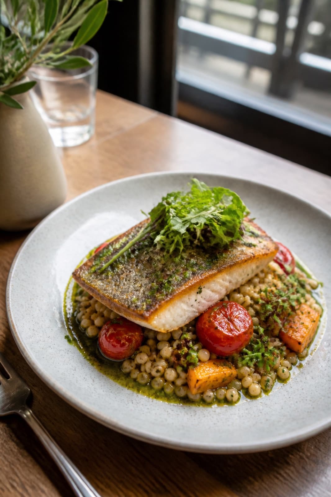 A thoughtfully composed restaurant plate